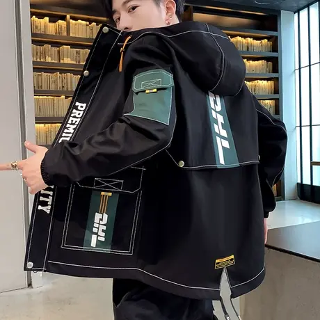 男士外套2025春秋季新款韩版机能薄款工装夹克潮流情侣ins上衣服商品大图