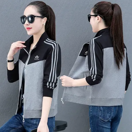 恋上17号女士短外套女春秋款2023秋季新款中年女装春秋装上衣妈妈商品大图