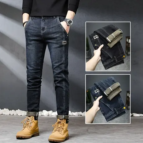 新塘高端牛仔裤男士宽松直筒休闲裤子男裤秋冬款春季潮牌弹力冬季商品大图