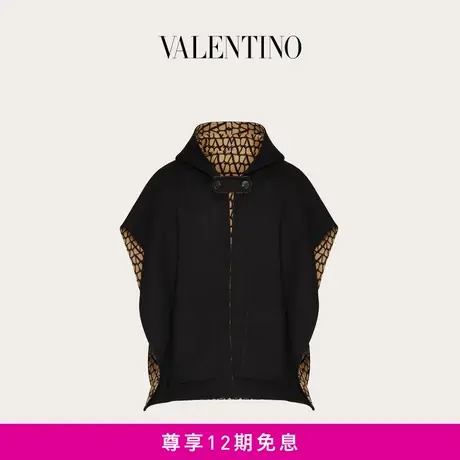 【24期免息】华伦天奴VALENTINO男士可双面穿V标志图案羊毛斗篷商品大图