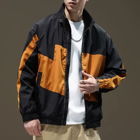 休闲潮牌外套百搭夹克外套男休闲工装外套潮流大码休闲秋冬款夹克图片