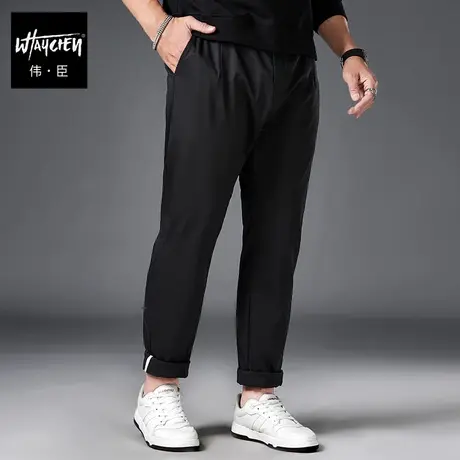 伟臣2024春夏新品大码男式休闲裤胖子加肥加大宽松直筒长裤肥佬裤图片
