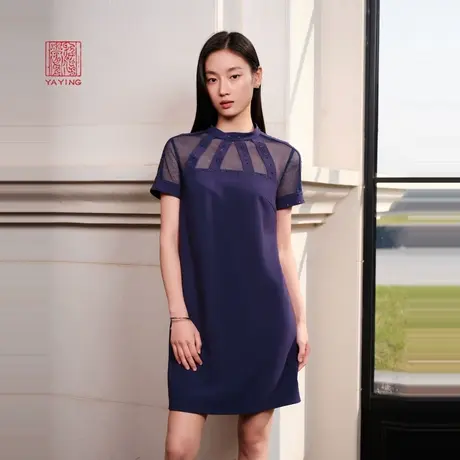 EP雅莹高端系列 三醋酸烫钻优雅礼服连衣裙 2023新款4554A图片