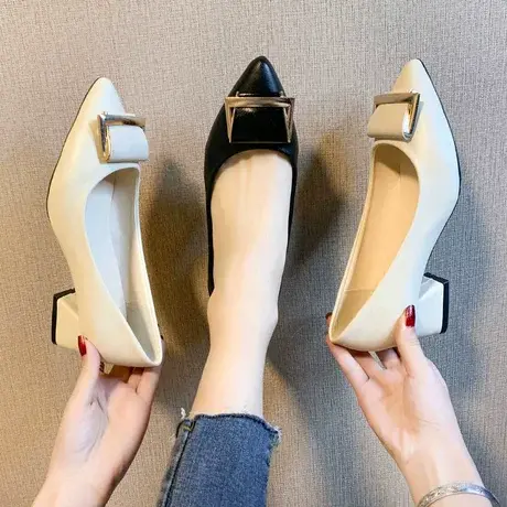 高跟鞋女春季单鞋温柔配裙旗袍法式名媛气质仙女小码玛丽珍女鞋图片