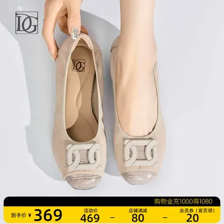 【商场同款】浅口平底单鞋女2023秋季新款真皮软底舒适女鞋妈妈鞋商品大图