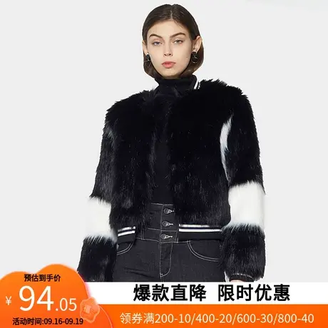 艾格2022冬季新款短款女装上衣百搭长袖气质休闲款保暖女外套Y313图片