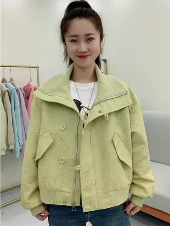 韩版翻领短外套女2023春季新款宽松小个子休闲时尚百搭显瘦上衣潮商品大图