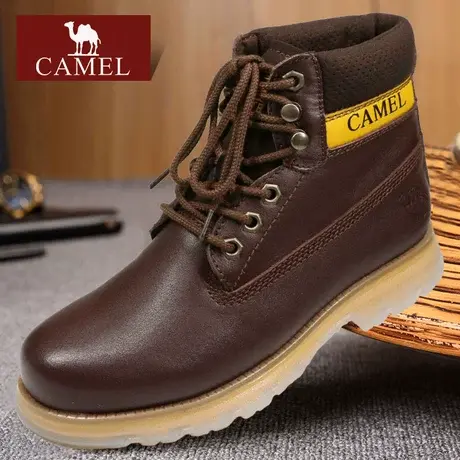 Camel/骆驼男鞋秋冬季款真头层牛皮户外休闲皮靴大头工装马丁靴子商品大图