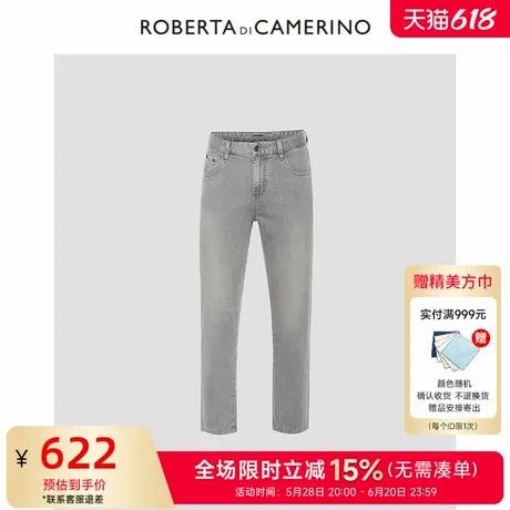 [棉]ROBERTA诺贝达男装男士牛仔裤25年夏季新款休闲直筒休闲裤男商品大图