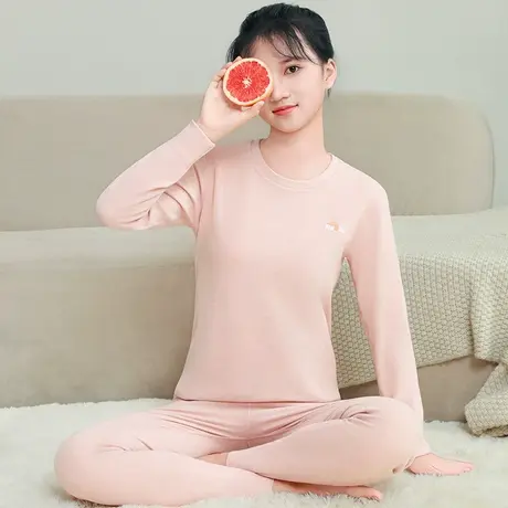 女大童儿童秋衣秋裤套装少女保暖内衣打底棉毛衫初中高中学生冬季商品大图