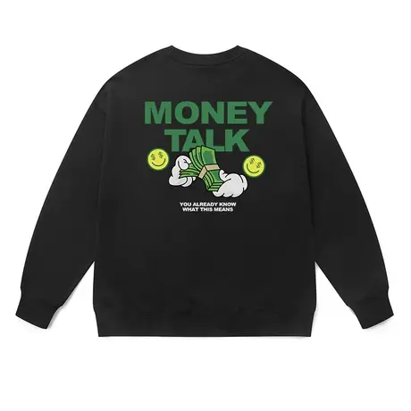 重磅硬挺无帽卫衣男款春秋欧美嘻哈vibe风设计感透气全棉上衣秋冬商品大图