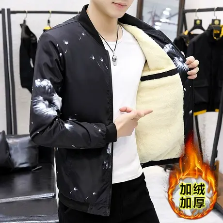 冬装外套冬季棉衣男士加绒夹克韩版潮流修身棉服加厚褂子男棉袄子图片