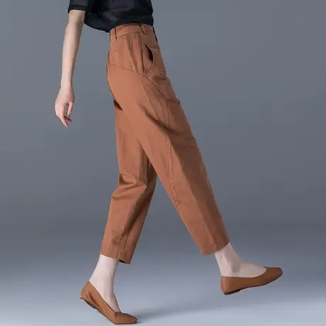 哈伦裤女夏季薄款女裤棉麻裤女夏九分亚麻裤子休闲灯笼萝卜镰刀裤商品大图