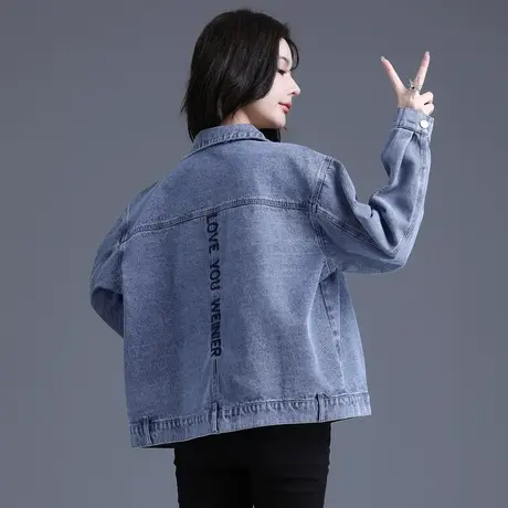 牛仔外套女2024新款爆款今年流行宽松春秋时尚休闲洋气牛仔衣夹克商品大图