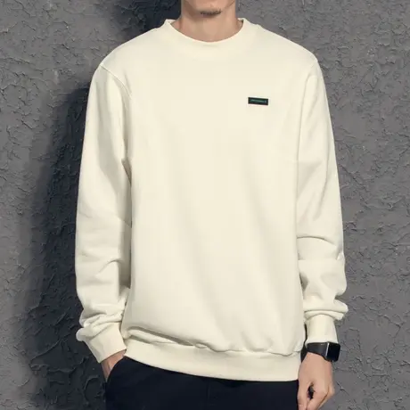 奕飏简约卫衣男2020春季新款 韩版情侣装圆领套头宽松上衣春秋款商品大图