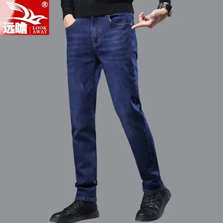 2023春秋季新款高端牛仔裤男士韩版潮流弹力修身小脚水洗长裤潮牌商品大图