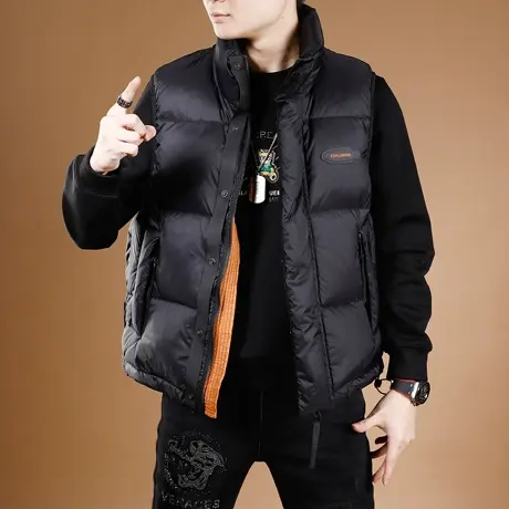 户外工装高品质90鸭绒2023爆款羽绒马甲男士外穿冬季加厚保暖背心图片