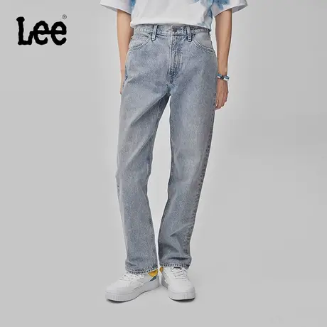 Lee商场同款24春季新品753舒适中腰直脚浅蓝色男牛仔裤潮流A05951图片