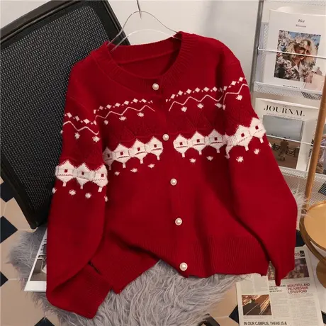 女士毛衣开衫加厚外套漂亮衣服女上衣韩版宽松针织衫小个子女装春图片