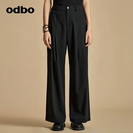 odbo/欧迪比欧原创设计高级感垂感西装休闲裤女秋装2023新款西裤图片