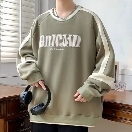 假两件卫衣男款春秋季重磅长袖t恤男装外套青少年字母印花打底衫T商品大图