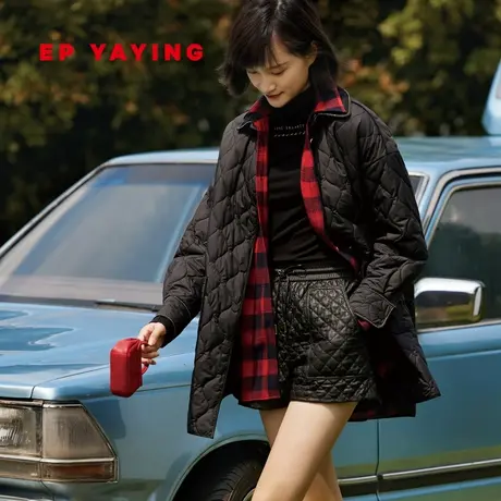EP YAYING雅莹女装 直筒水波纹棉服外套 商场同款M113A图片