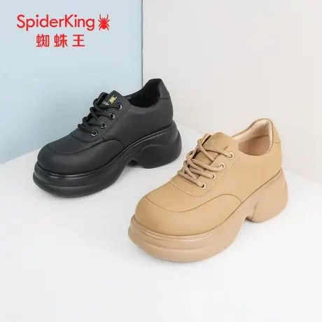SPIDER KING/蜘蛛王女单鞋2023冬商场新款休闲鞋牛里轻便百搭厚底商品大图