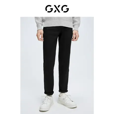【新款】GXG男装 秋季男休闲时尚潮搭牛仔长裤男GHC105003H商品大图
