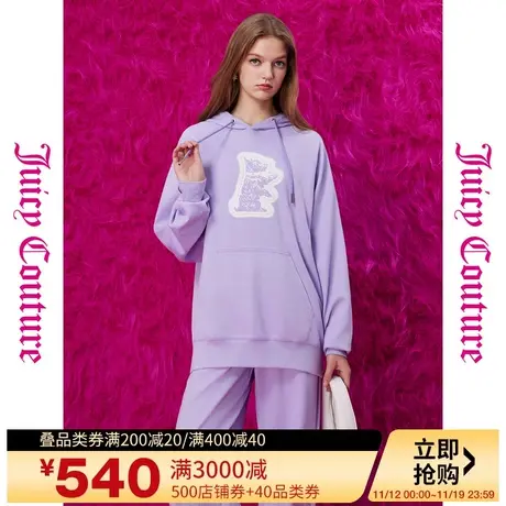 Juicy Couture橘滋23秋冬新款印花连帽女式卫衣商品大图
