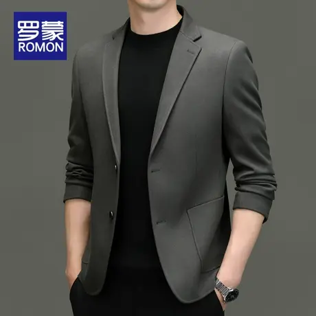 罗蒙男士中青年单西外套2023秋冬新款商务休闲工装西服百搭西装男图片