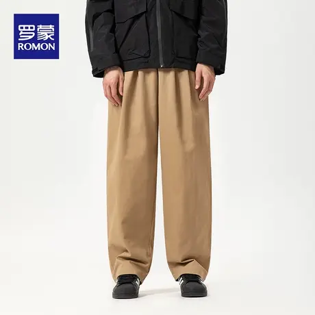 罗蒙新款商务长裤男装秋冬季潮流直筒裤子男士阔腿运动裤舒适百搭图片
