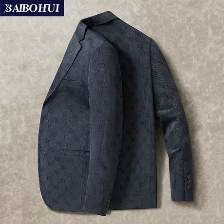 灯芯绒休闲西装上衣男士修身帅气韩版高端春秋单件休闲小西服外套商品大图