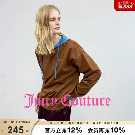 Juicy Couture橘滋卫衣女2025年秋季新款复古圆领休闲套头上衣商品大图