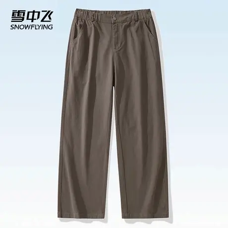 雪中飞休闲裤男2025春夏新款潮流时尚百搭松紧腰男款纯棉简约长裤商品大图