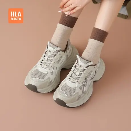 HLA/海澜之家老爹鞋女2025新款秋季厚底增高休闲运动鞋百搭跑步鞋商品大图