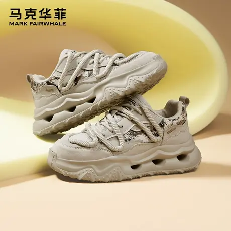 马克华菲老爹鞋男2025新款秋冬男士运动休闲鞋增高男鞋厚底鞋子男商品大图