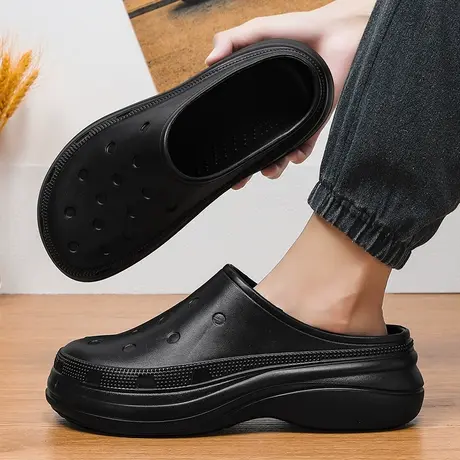 2023秋冬防水防滑雨鞋男室内厨房厚底涉水鞋户外洗车钓鱼工作雨靴商品大图