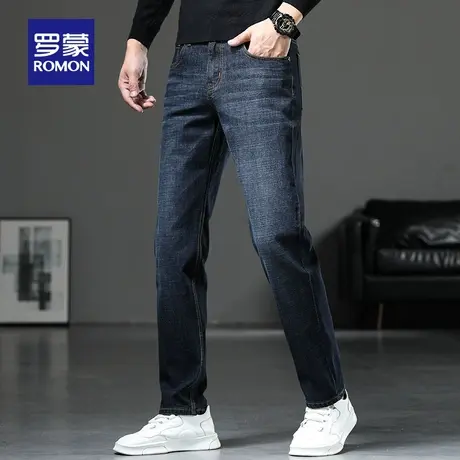 【官方正品】罗蒙弹力牛仔裤男时尚潮流休闲长裤春季新款直筒男裤图片