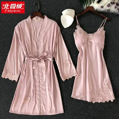性感睡衣女秋夏冰丝火辣成人睡袍吊带睡裙聚拢小胸情趣短袖两件套商品大图