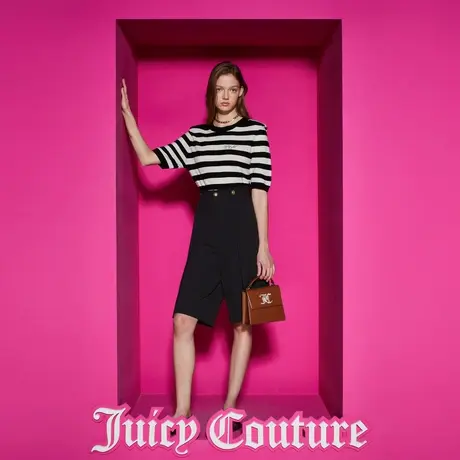 Juicy Couture橘滋女装新款惬意通勤立体折裥宽松阔腿女休闲裤商品大图