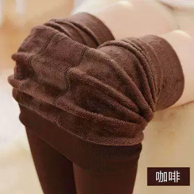 棉裤女冬加绒加厚打底裤外穿蚕丝超厚大码高腰一体特厚踩脚保暖裤图片