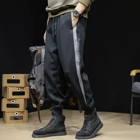 2022新款休闲运动裤男冬季宽松秋冬款哈伦卫裤束脚男士裤子男裤潮商品大图