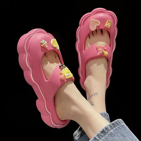 可爱包头拖鞋女夏季外穿2023年新款卡通厚底踩屎感防滑沙滩凉拖鞋商品大图