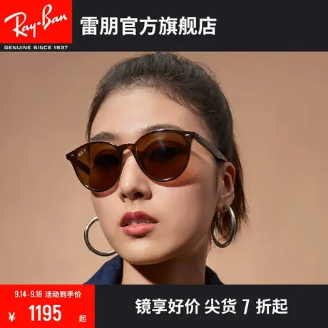 RayBan雷朋太阳镜时尚潘托斯圆角大框茶色偏光男女墨镜0RB4305F图片
