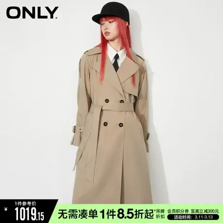ONLY时尚潮流百搭宽松中长款风衣外套女|122336016商品大图