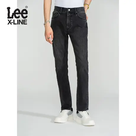 LeeXLINE22秋冬新品709修身磨毛黑灰色男士牛仔裤LMB100709-2489图片