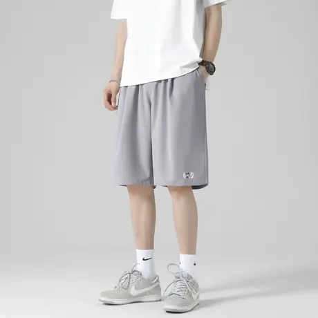 情侣短裤男夏季薄款男士休闲男生五分裤子潮牌宽松直筒运动裤中裤商品大图