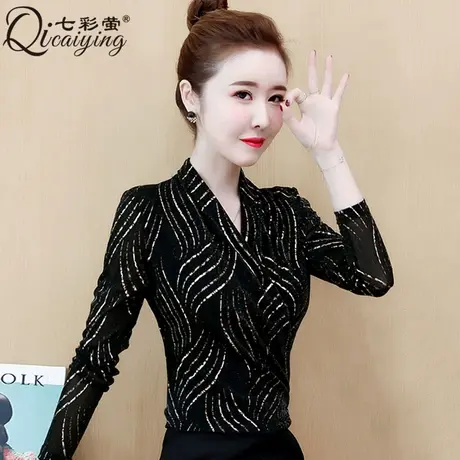 女士保暖内衣女加厚加绒冬季紧身外穿美体蕾丝打底衫秋衣单件上衣图片