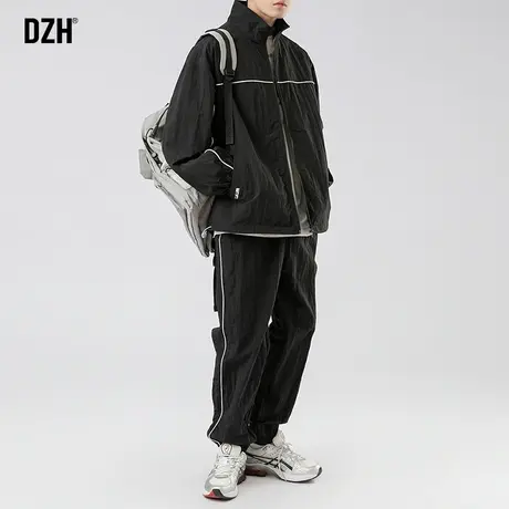 青少年男装帅气学生套装2025新款美式外套春季运动服冲锋衣情侣装图片