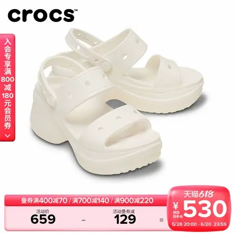 Crocs卡骆驰复古小鲸鱼凉鞋厚底凉鞋外穿坡跟鞋女鞋|206749图片